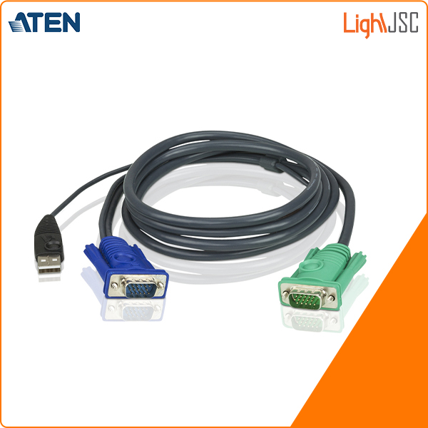 1.2M USB KVM Cable with 3 in 1 SPHD 2L-5201U