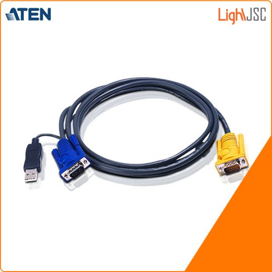 1.8M USB KVM Cable with 3 in 1 SPHD and built-in PS/2 to USB converter