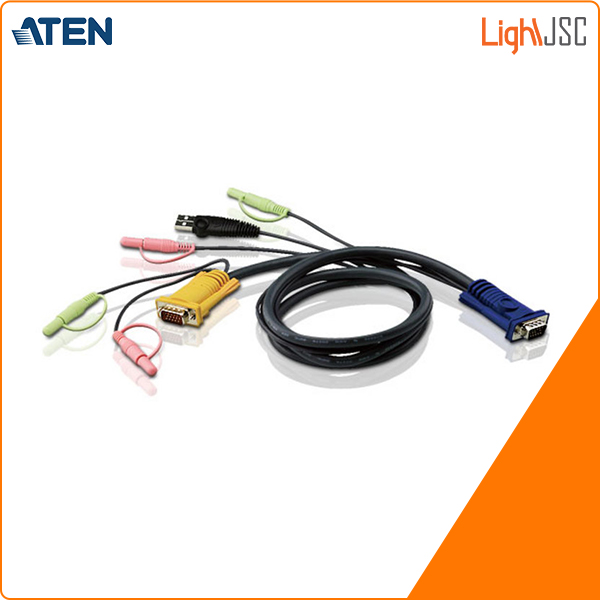 1.8M USB KVM Cable with 3 in 1 SPHD and Audio