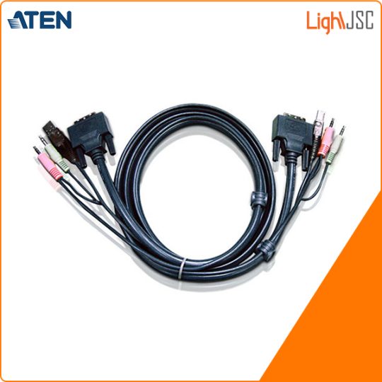 5M USB DVI-D Dual Link KVM Cable