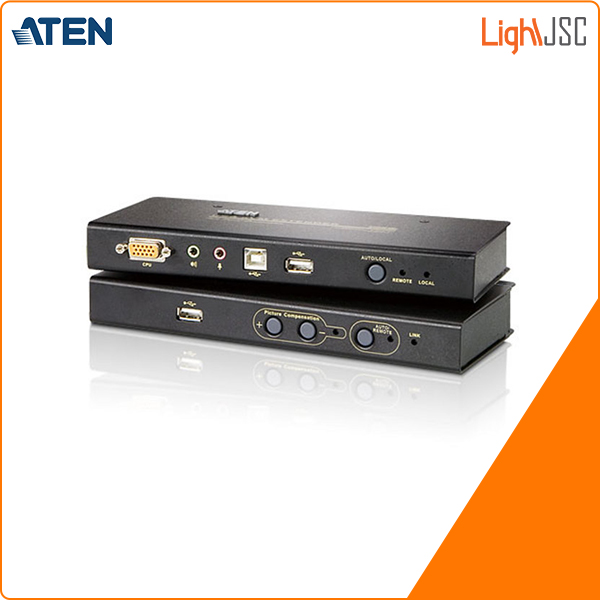 USB VGA/Audio Cat 5 KVM Extender with USB Flash Storage