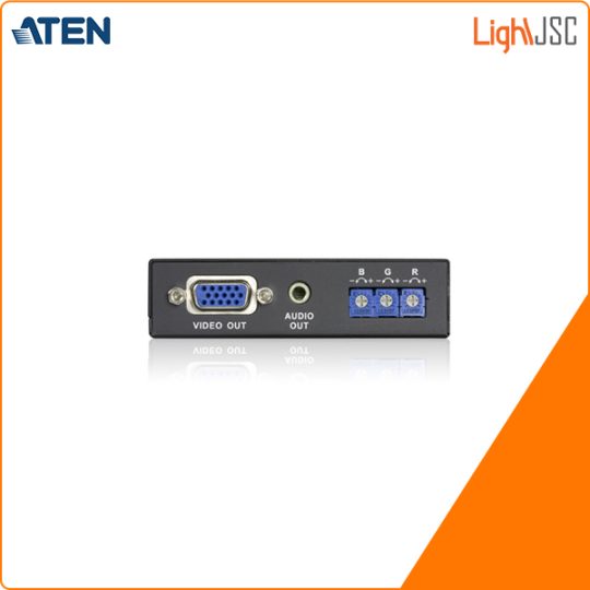 VGA/Audio Cat 5 Receiver with Deskew (1280 x 1024@300m)