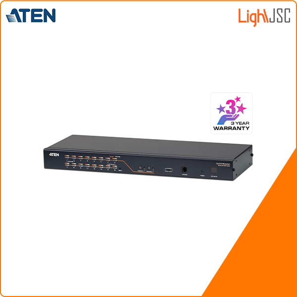 16-Port Multi-Interface (DisplayPort, HDMI, DVI, VGA) Cat 5 KVM Switch