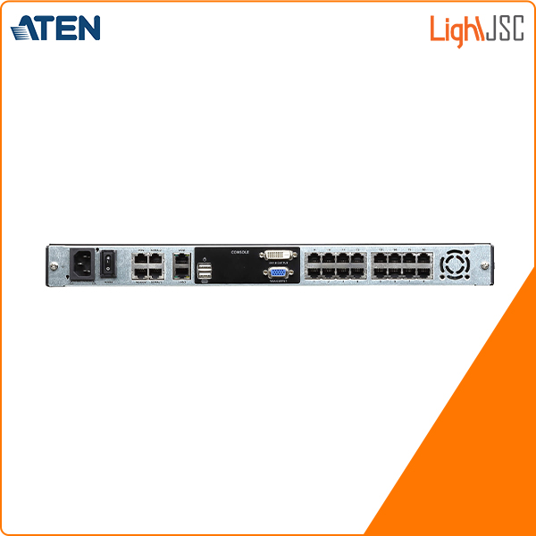 16-Port Multi-Interface Cat 5 Dual Rail LCD KVM over IP Switch