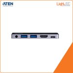 Aten UH3238 USB-C Travel Dock with Power Pass-Through