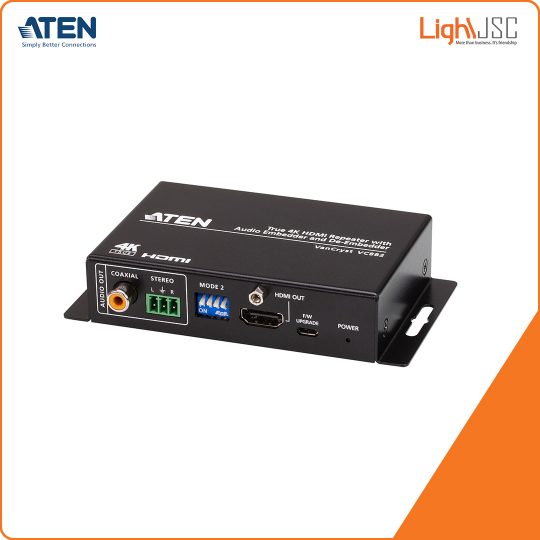 Aten VC882 True 4K HDMI Repeater with Audio Embedder and De-Embedder