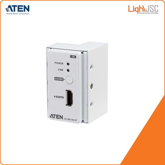 Aten VE1801AEUT HDMI HDBaseT-Lite Transmitter with EU Wall Plate/PoH (PoH PD)
