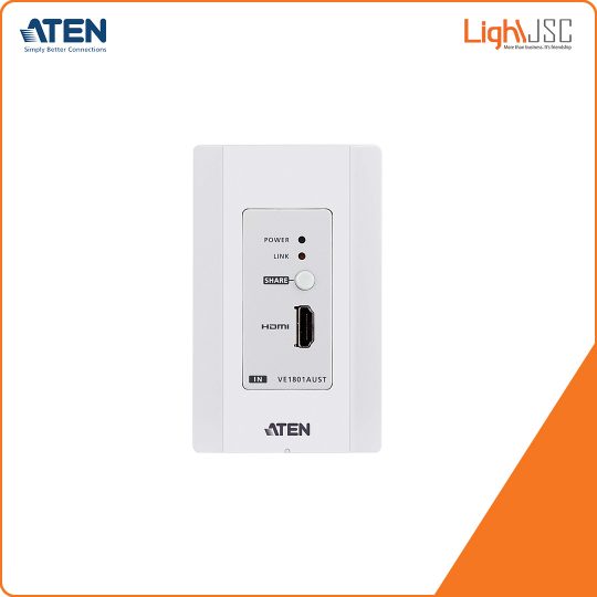 Aten VE1801AUST HDMI HDBaseT-Lite Transmitter with US Wall Plate PoH (PoH PD)