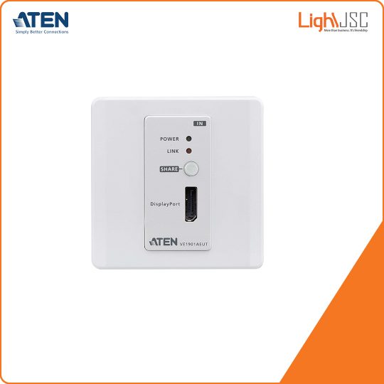 Aten VE1901AEUT DisplayPort HDBaseT-Lite Transmitter with EU Wall Plate PoH