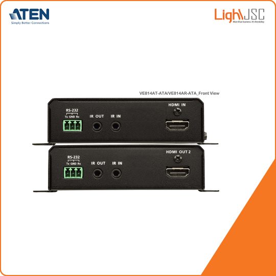 Aten VE814A HDMI HDBaseT Extender with Dual Output (4K@100m) (HDBaseT Class A)