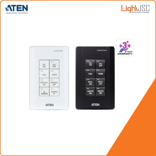 Aten VK01001 Control System- 8-button Control Pad (US, 1 Gang, Black) 1