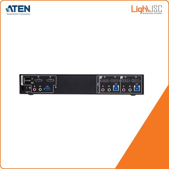 Aten CM1942 2-Port 4K DisplayPort Dual Display Mini-Matrix Boundless KVM Switch