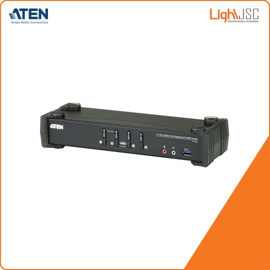 Aten CS1924 4-Port USB 3.0 4K DisplayPort KVMP™ Switch (Cables included)