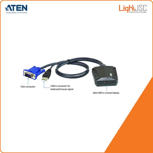 Aten CV211 Laptop USB KVM Console Crash Cart Adapter