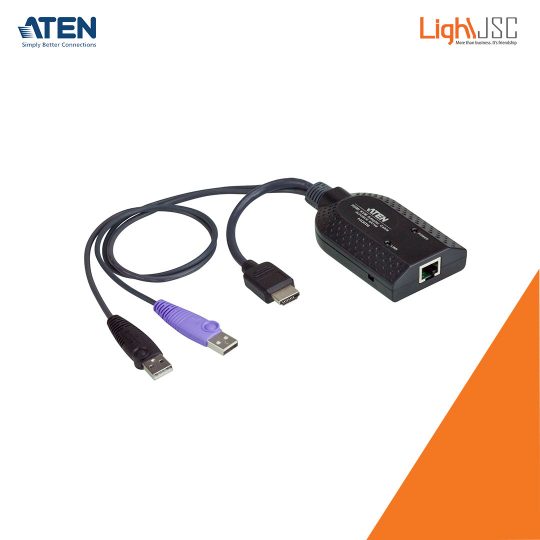 Aten KA7168 USB HDMI Virtual Media KVM Adapter with Smart Card Support