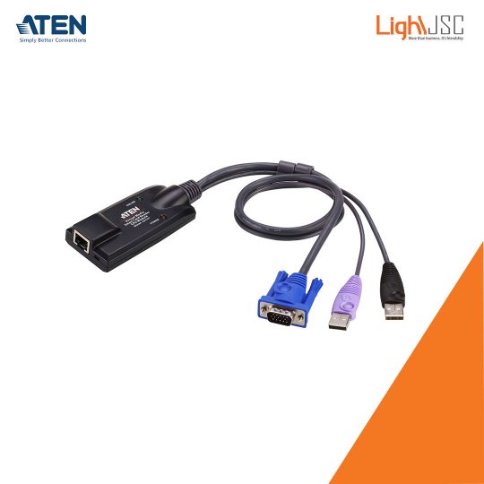 Aten KA7177 USB VGA Virtual Media KVM Adapter with Smart Card Support