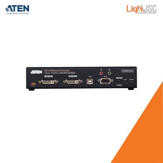 Aten KE6940AiT DVI-I Dual Display KVM over IP Transmitter with Internet Access front