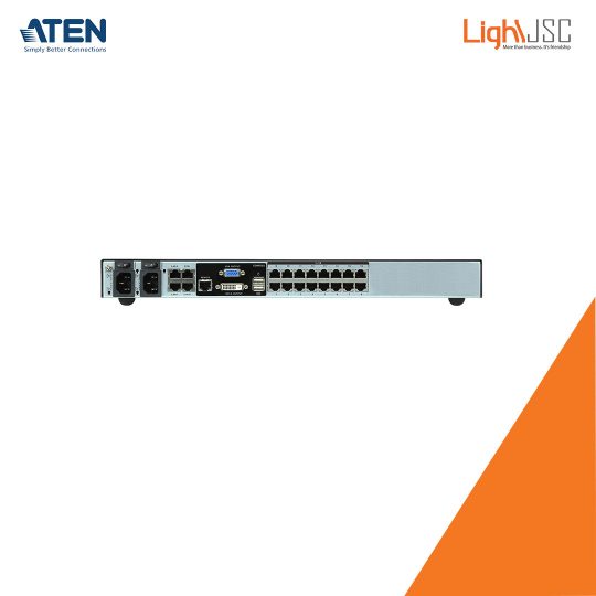 Aten KN2116VA 1-Local2-Remote Access 16-Port Multi-Interface Cat 5 KVM over IP Switch rear
