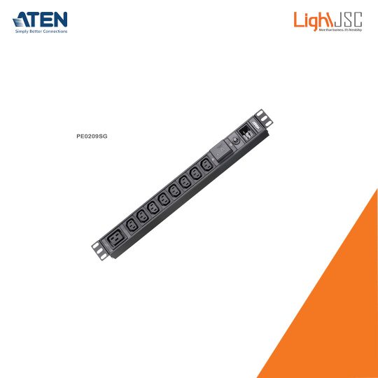 Aten PE0209SG 1U 16A 9 Port Basic PDU rear
