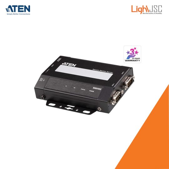 Aten SN3402 2-Port RS-232 422 485 Secure Device Server