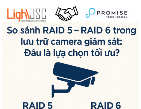So sánh RAID 5 vs RAID 6 trong lưu trữ camera giám sát: Đâu là lựa chọn tối ưu?