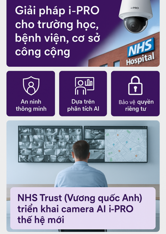 Giải pháp i-PRO cho trường học, bệnh viện, cơ sở công cộng