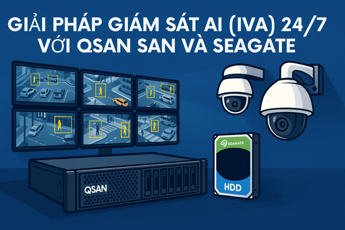 Giải pháp giám sát AI 24/7 với QSAN và SEAGATE