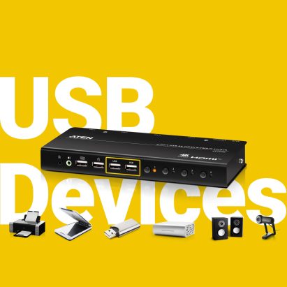 Bộ chuyển mạch USB 4K HDMI KVMP™ 4 cổng ATEN CS784H