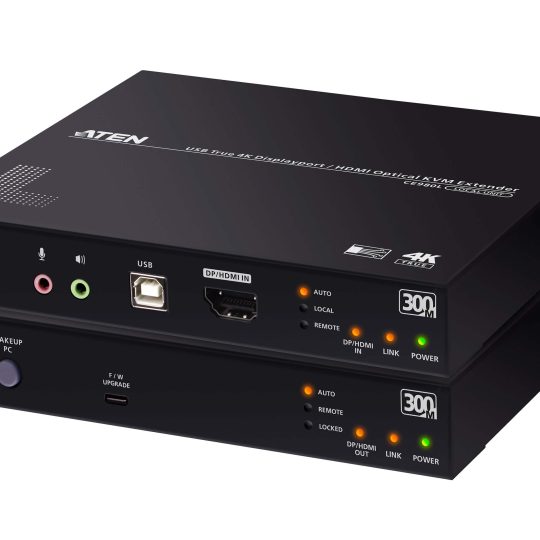 Bộ mở rộng KVM quang USB True 4K DisplayPort/HDMI (True 4K @ 300 m) CE980