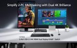 Bộ chuyển mạch KVMP™ 2 cổng USB 4K HDMI hỗ trợ hiển thị kép (bao gồm cáp) CS742H - Ảnh 4